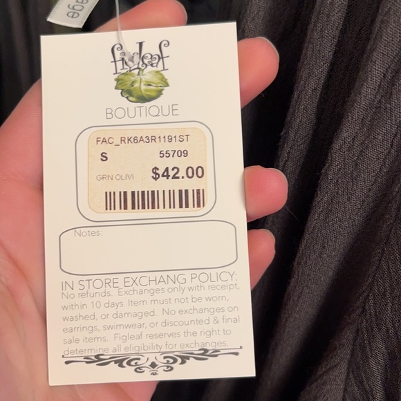 Figleaf boutique olive green romper size small - Picture 2 of 2